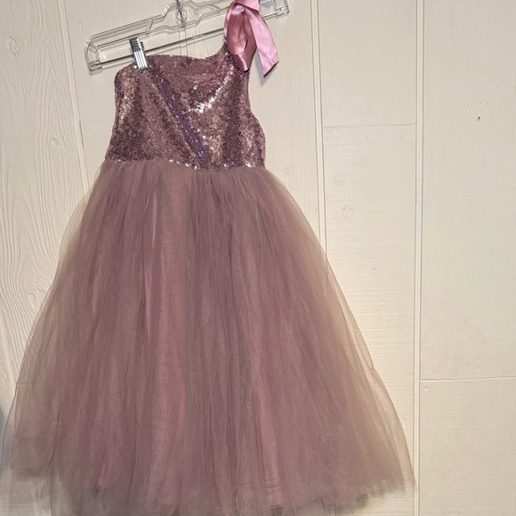 Formal Dress sequin/tutu Girls ribbon strap purplish - Picture 2 of 13